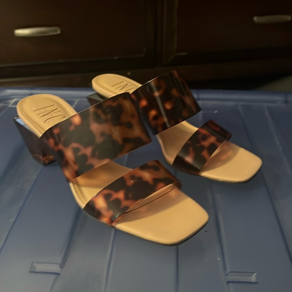 INC brown sandals